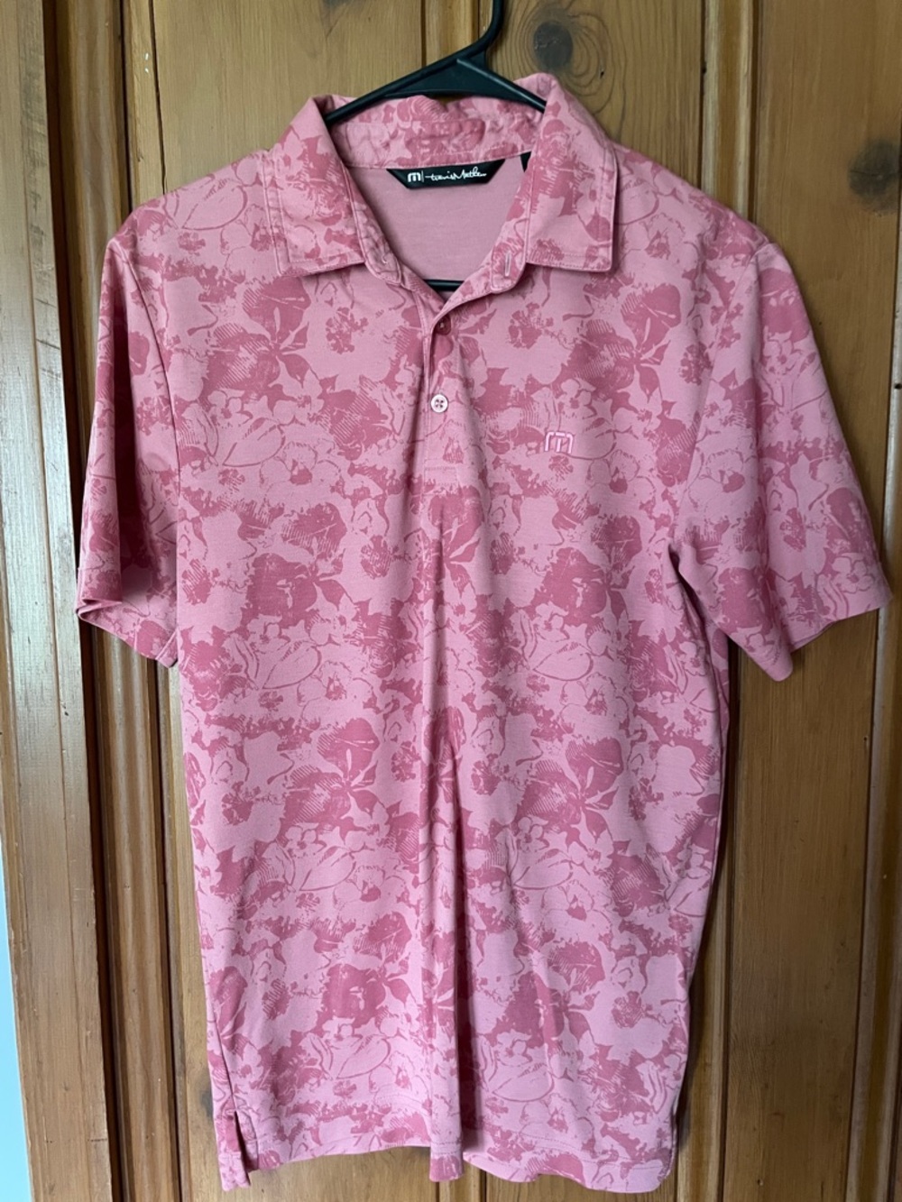 Travis Mathew Men’s Rose Pink Floral Polo